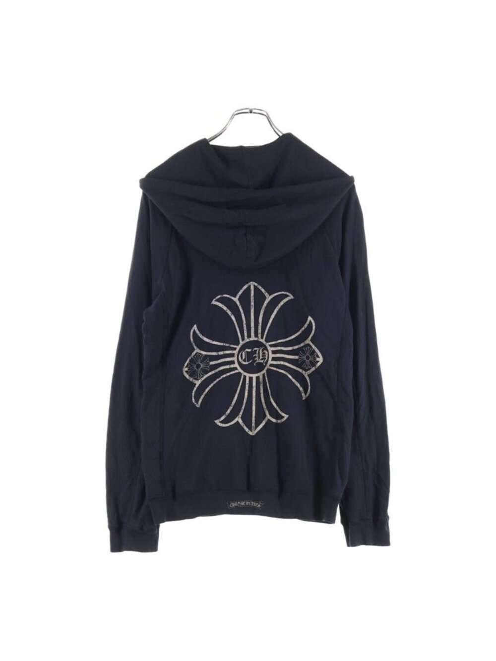 Chrome Hearts Vintage Sweatshirt HD Zip CH Plus Print Hoodie Black Beige